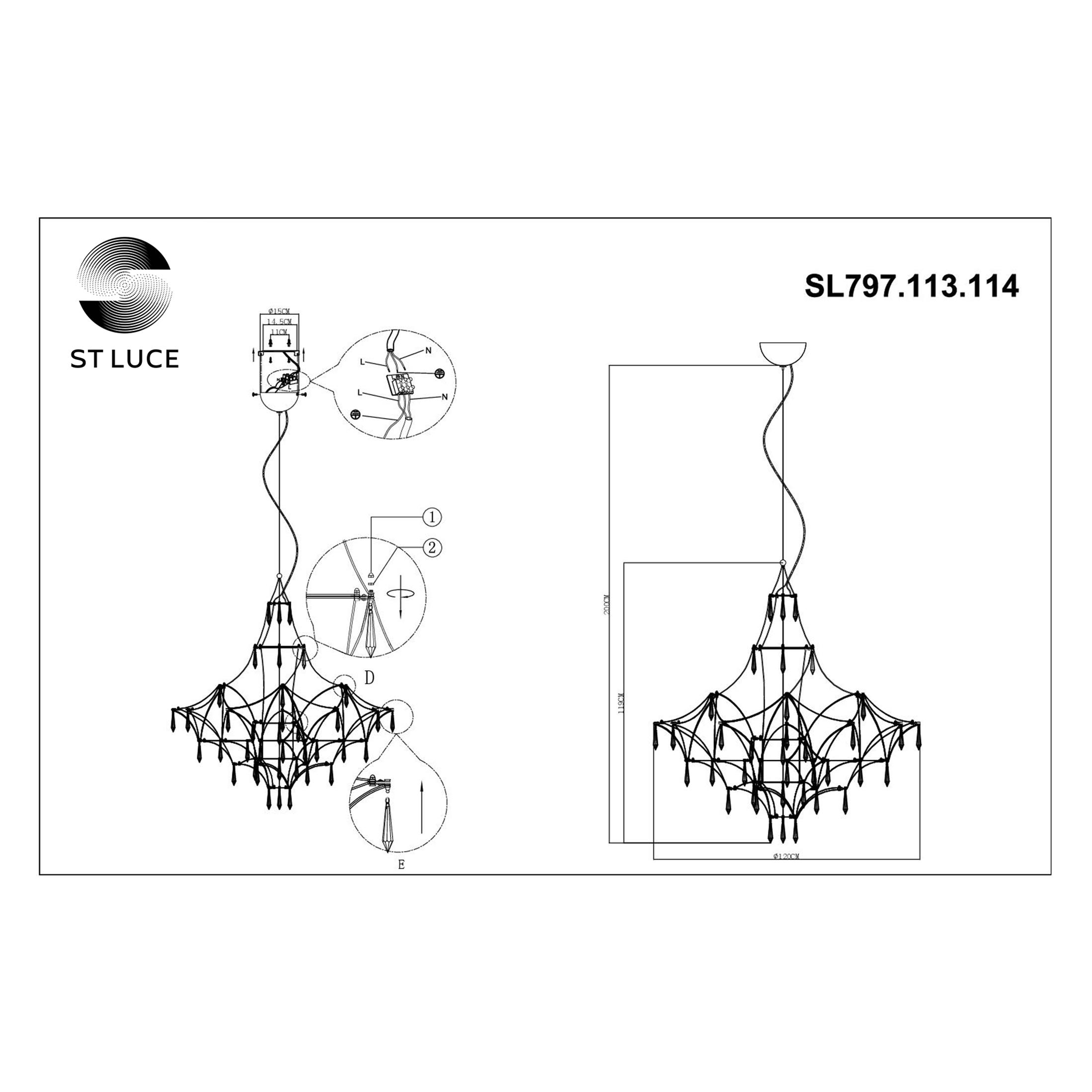 Люстра подвесная ST LUCE GRAVETTA  SL797.113.114