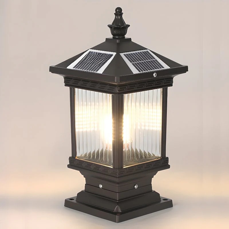 Уличный светильник Solar Classic Lantern - модель A, 20см x 20см x 40см, черный, прозрачный