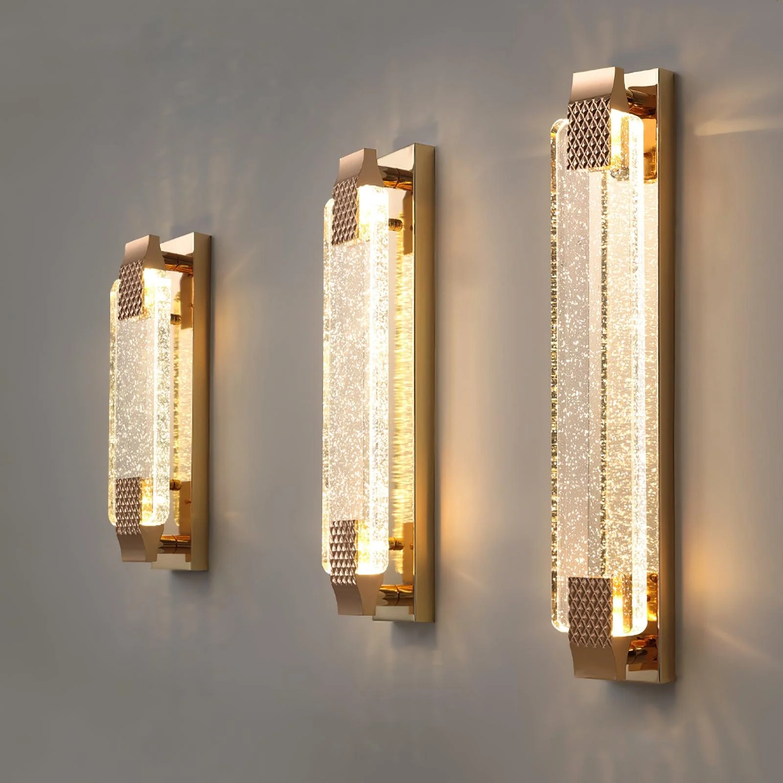 Moet Sconce - ∅ 3.9″ x H 15.7″ Set of 2 / Rose Gold / Warm Light