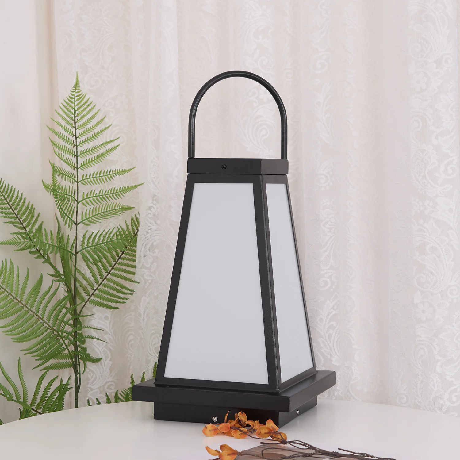 Уличный светильник Roam Lantern Solar - ∅25см x 50см, черный, белый, теплый свет