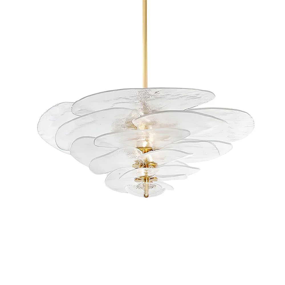 Люстра Petals Gold Murano - 4 яруса ∅67см x 29см, янтарь, золотой