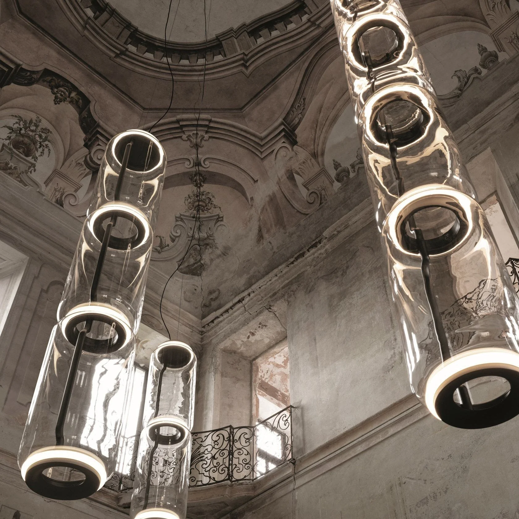 Подвесной светильник Cylindrical Glass - ∅26см х 57см, нейтральный свет