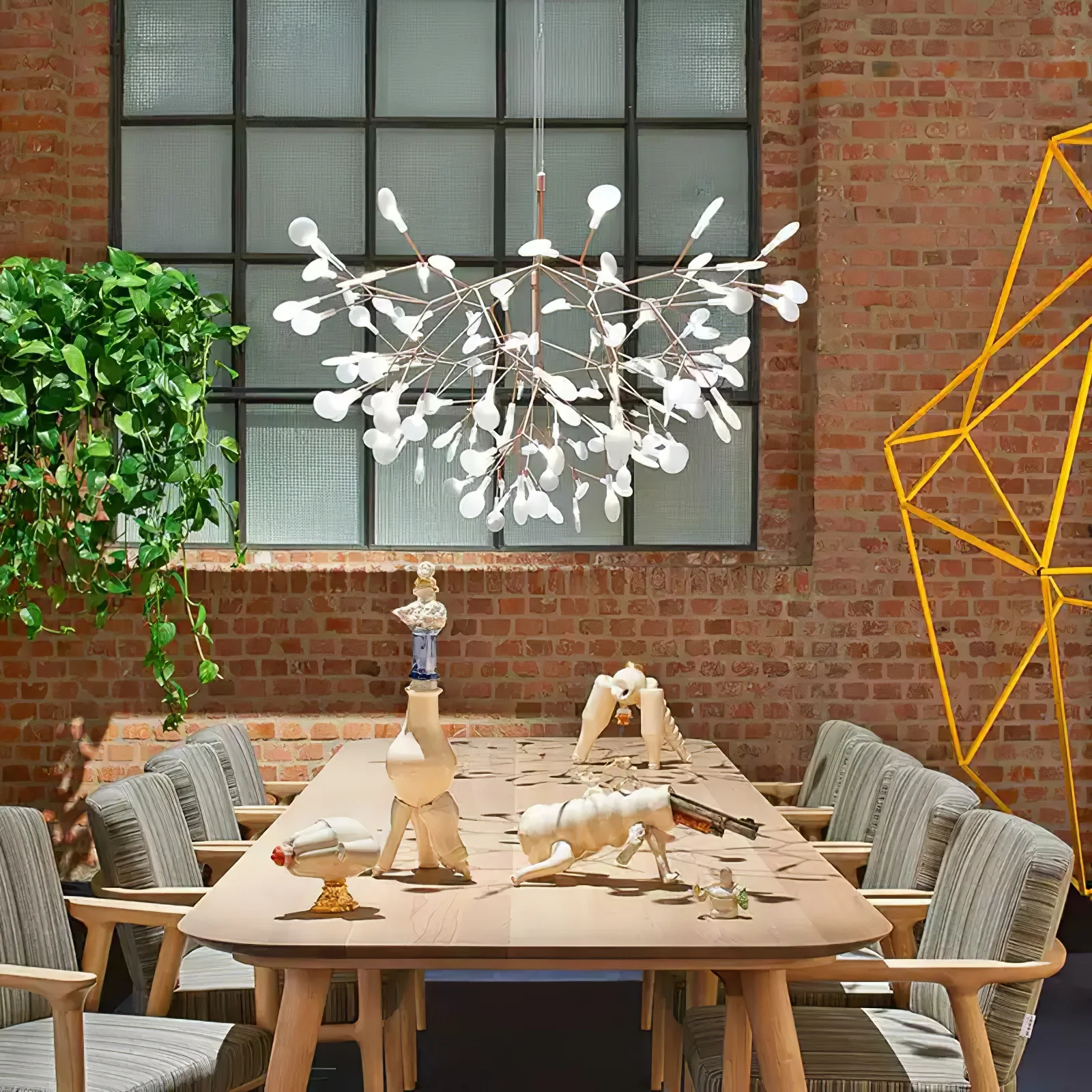 Люстра Rose Gold Firefly LED - 81 источник света ∅100см x 40см, розовое золото, холодный свет