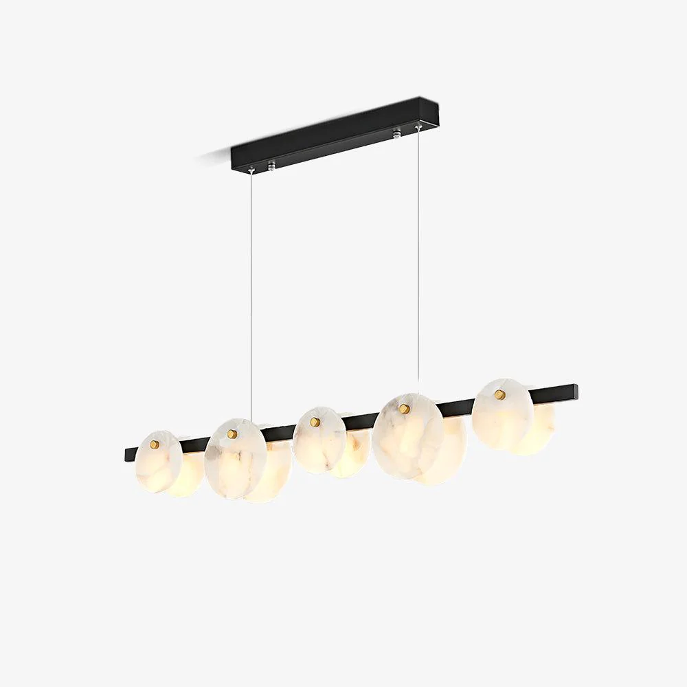 Люстра Trinidad Dining Room - 6 плафонов120см x 15см, латунь, белый, теплый свет