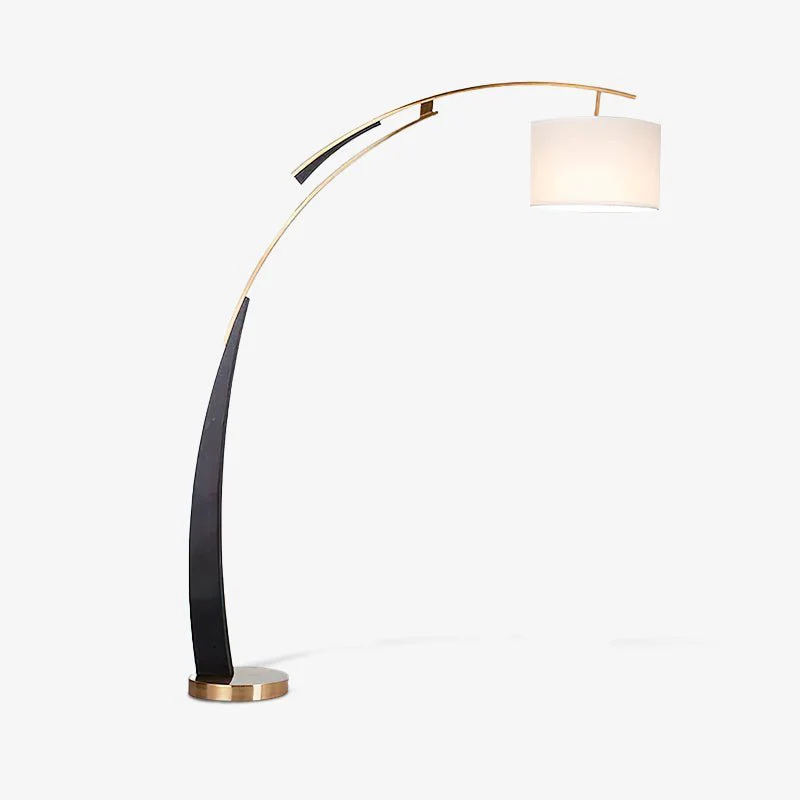 Matterhorn Arc Floor Lamp - L 47.2″ x H 70.9″ / L 120cm x H 180cm / Black+Gold plated / US plug