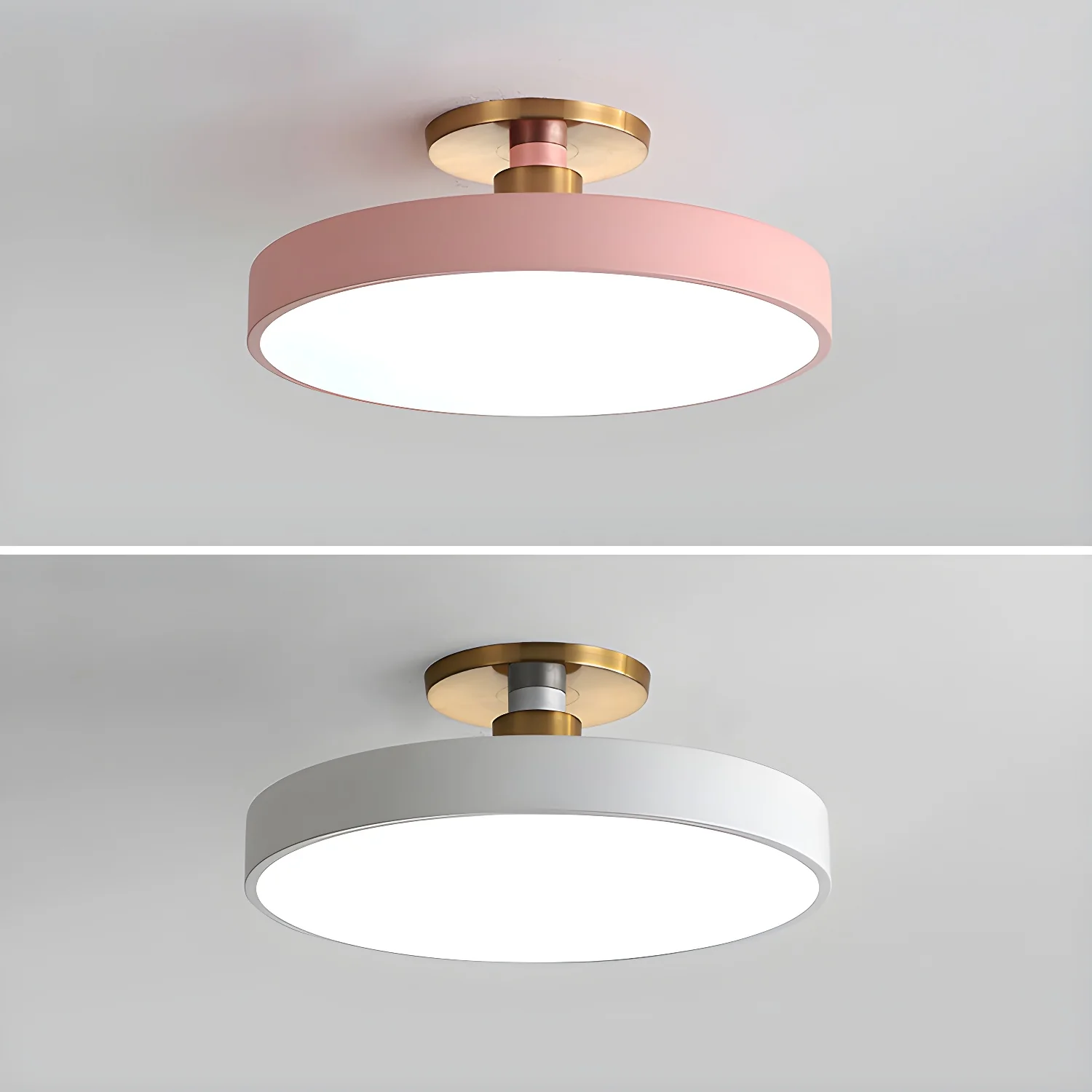 Потолочный светильник Isla Flush Mount - ∅30см x 13см, черный, теплый свет