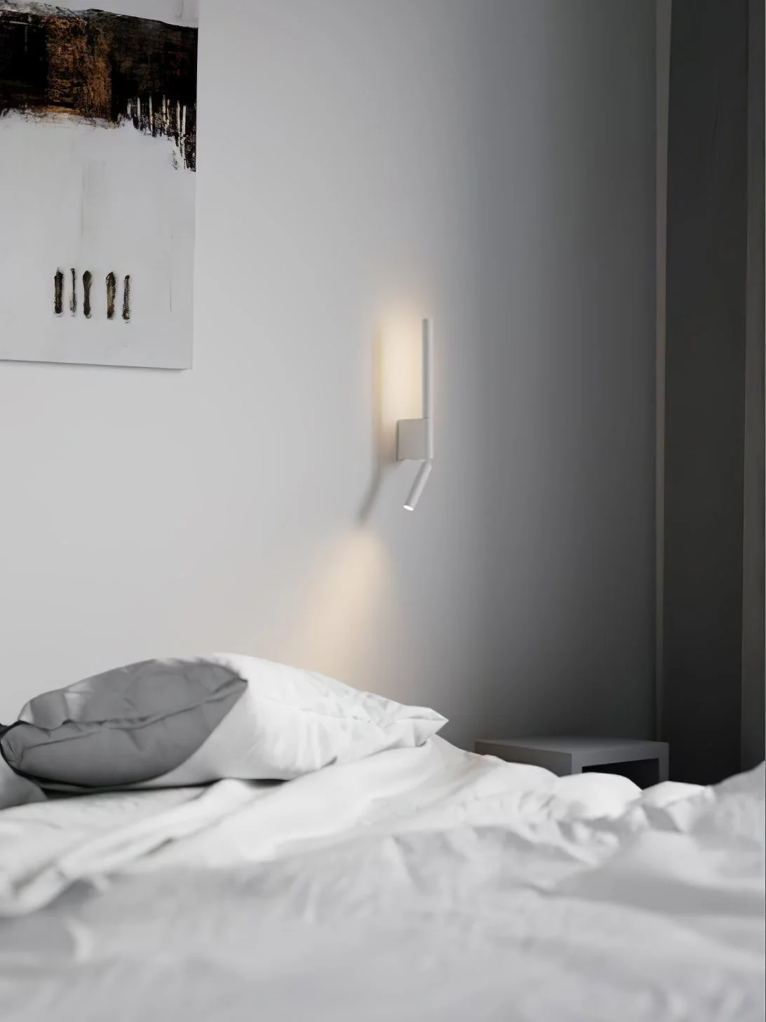 Настенный светильник Canut LED - ∅6см x 43см, черный, теплый свет