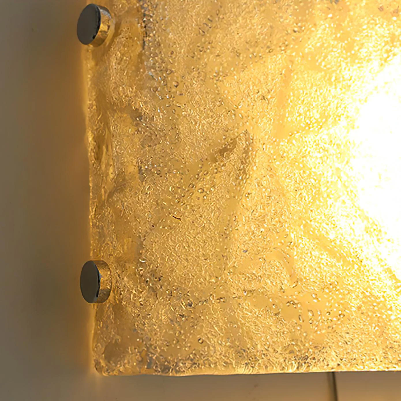 Murano Glass Wall Light - Set of 2 / White / Warm Light