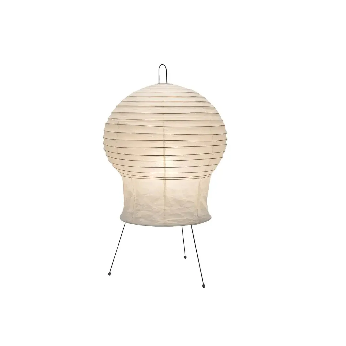 Настольный светильник Hana Washi - ∅25см x 34см, черный, белый