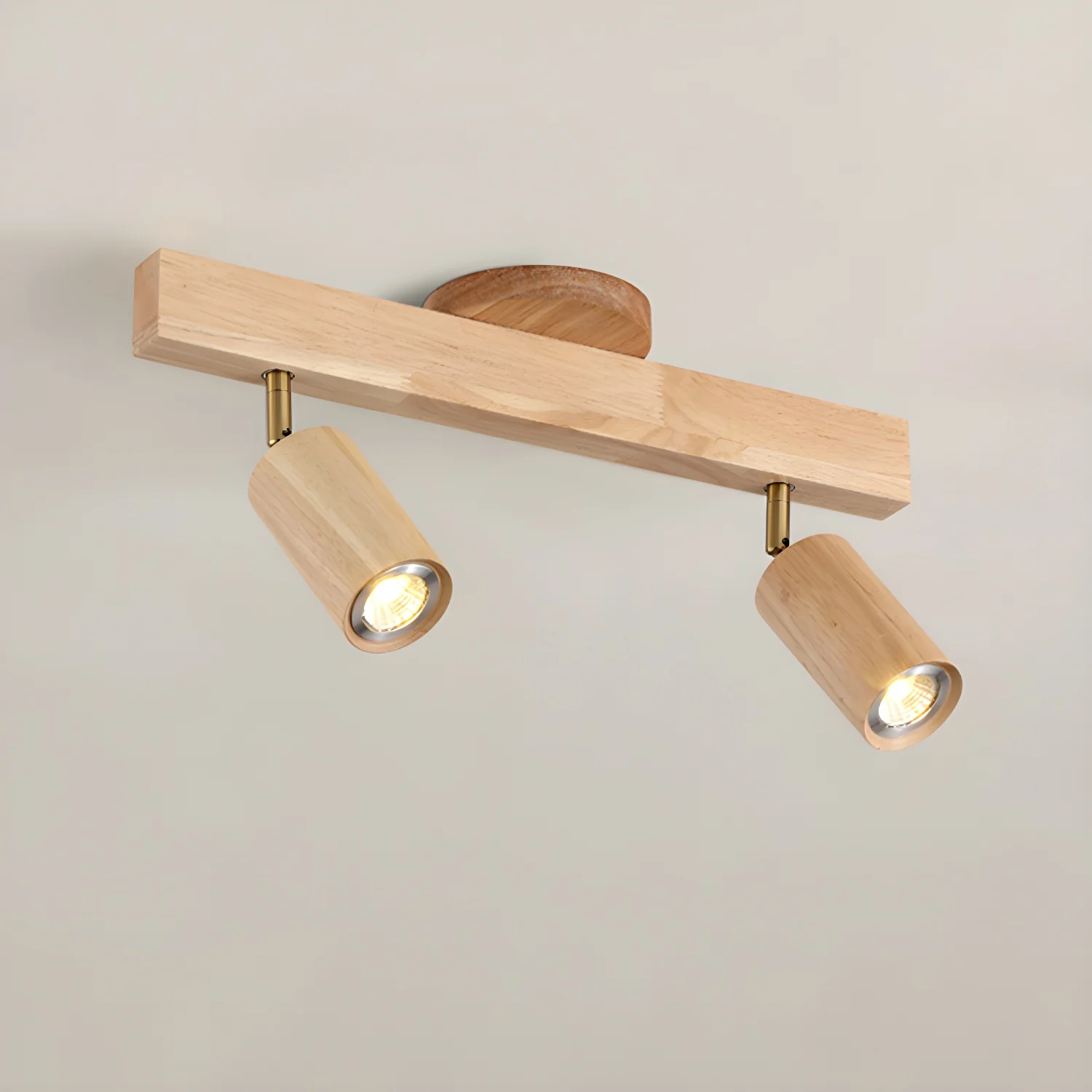 Трековый светильник Natural Wood Beam - 3 источника света 80см х 22см, орех, теплый свет