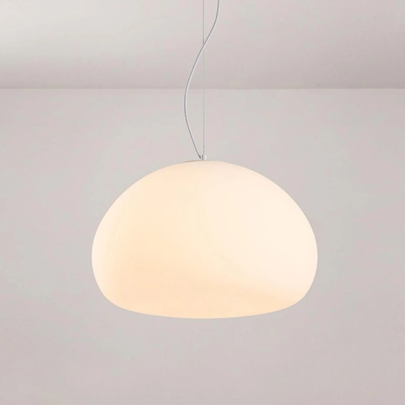 Подвесной светильник Steamed Bun - ∅23см x 150см, белый