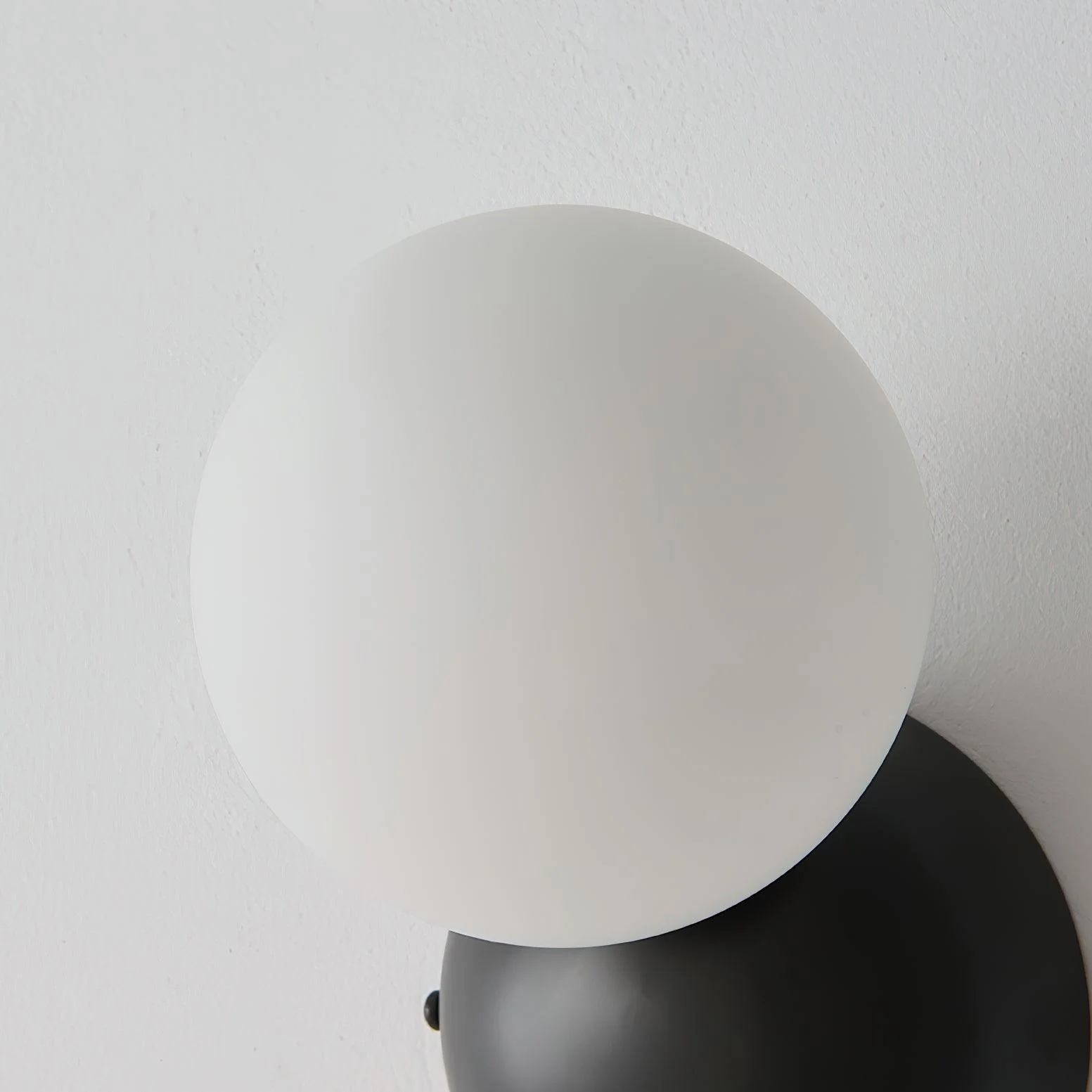 Single Globe Wall Light - Set of 2 / Brass & White