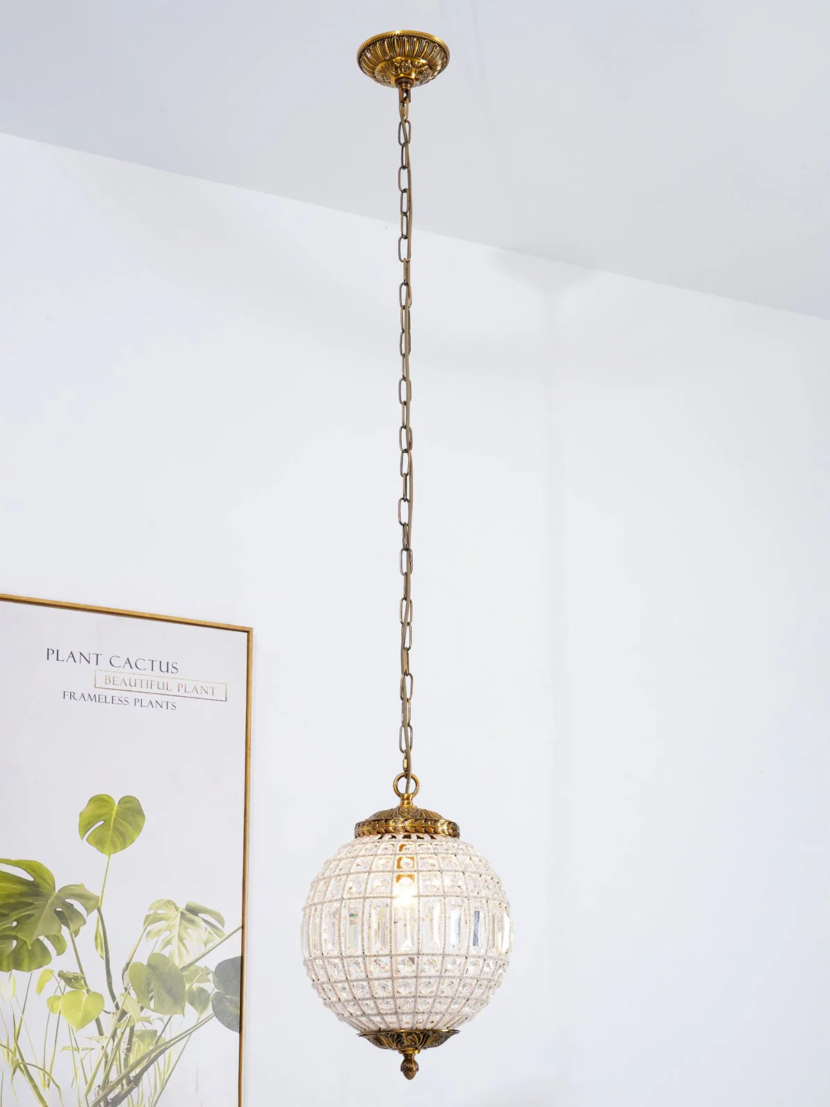 Люстра Traditional Gold Globe - ∅45см x 57см, золотой, прозрачный