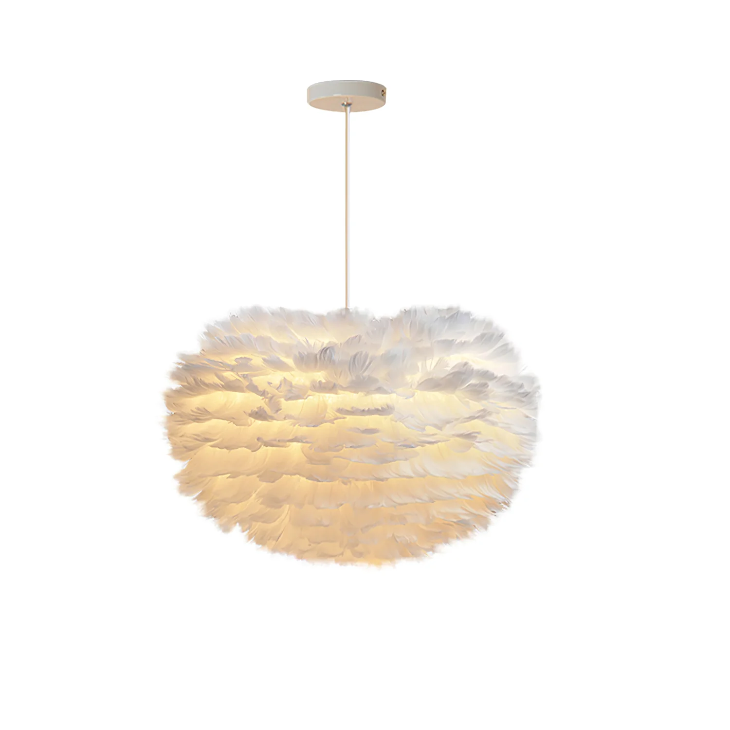 Подвесной светильник Goose Feathers - ∅60см x 35см, белый