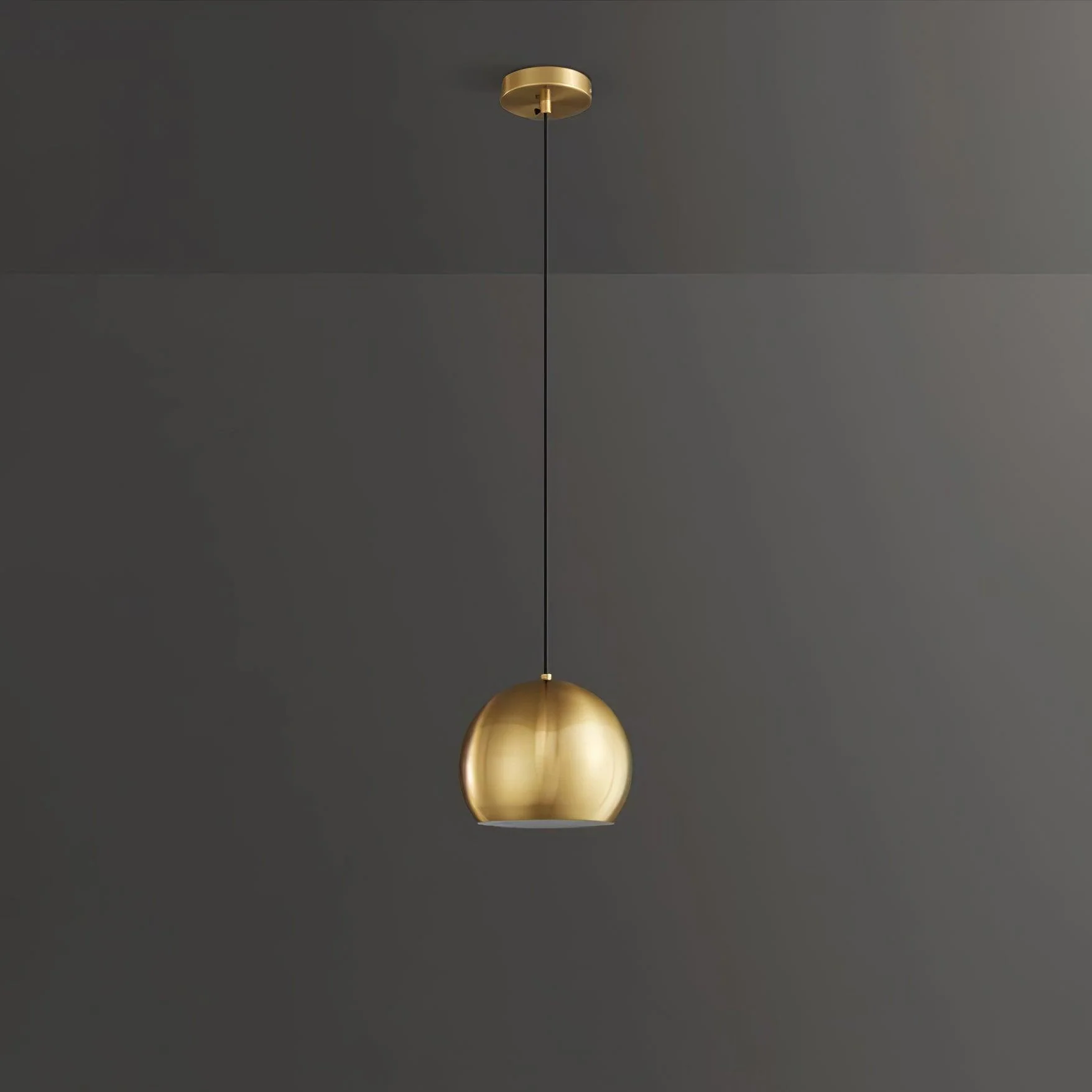 Подвесной светильник Palla Brass - ∅18см x 23см, черный