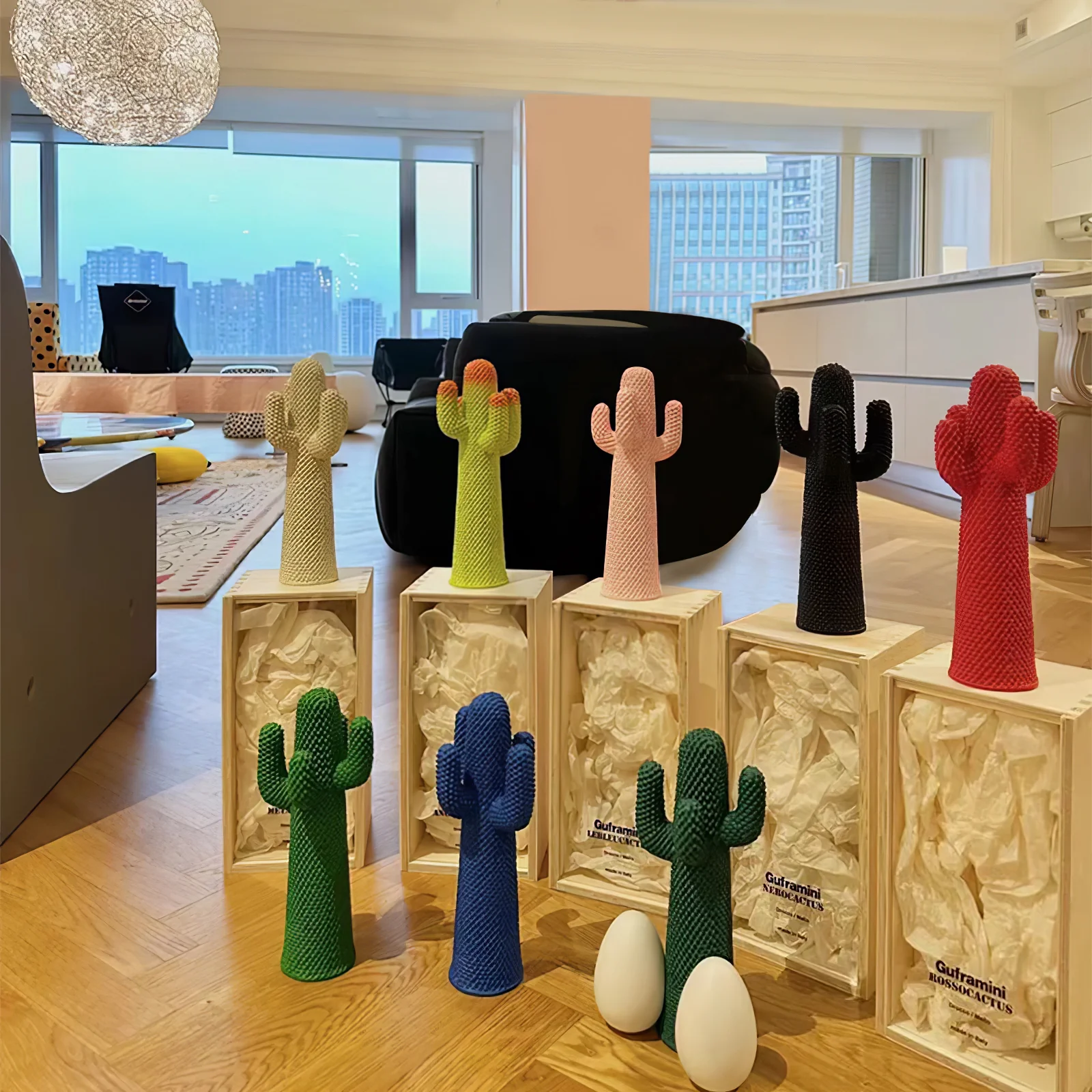 Вешалка для одежды Mello Sculptural Cactus - ∅65см x 60см x 150см, белый