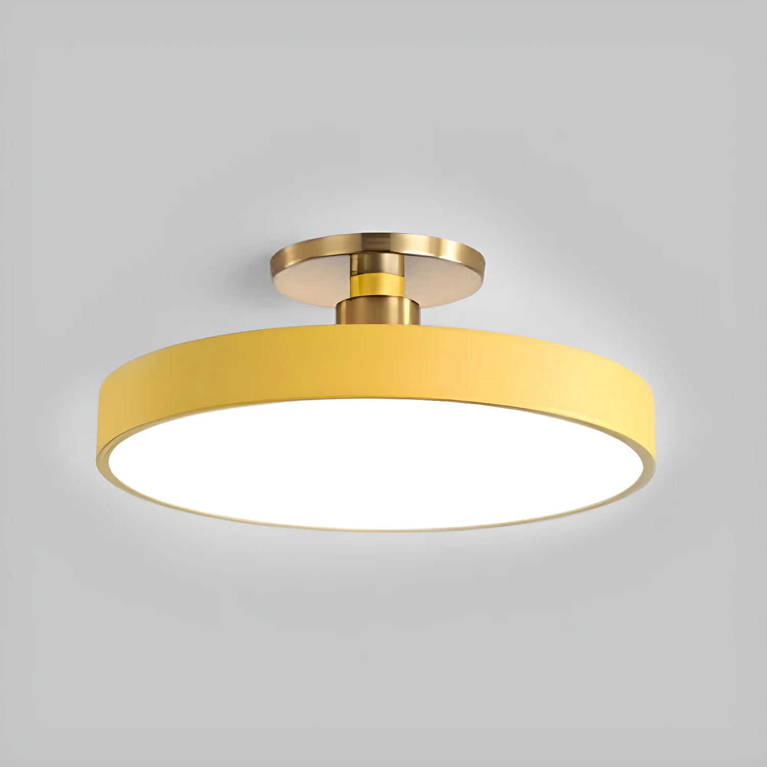 Потолочный светильник Isla Flush Mount - ∅30см x 13см, черный, теплый свет