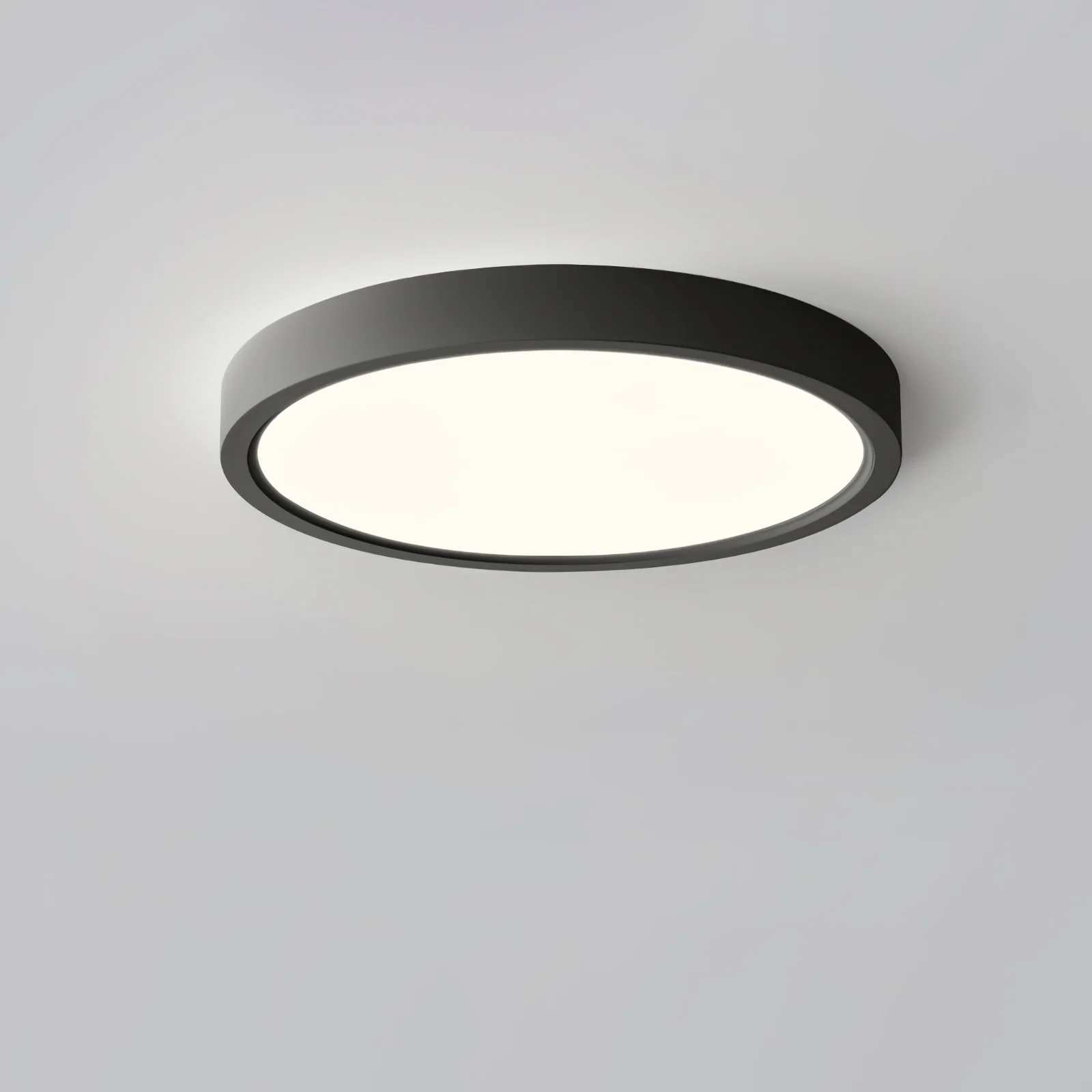 Потолочный светильник Acrylic Thinnest Round - ∅50см х 3см, черный, теплый свет