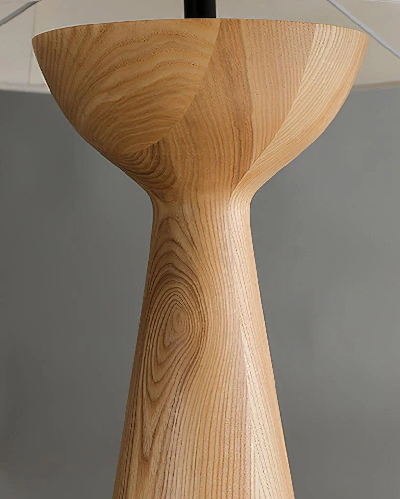 Настольный светильник Hourglass Wood - ∅41см x 74см, орех
