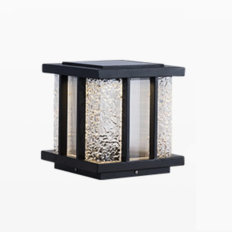 Уличный Светильник Modern Cube Solar - модель B 35см x 35см x 32см, черный, прозрачный