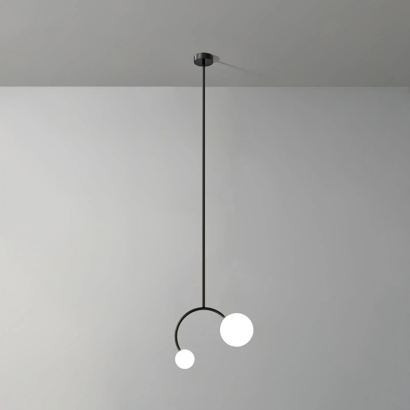 Подвесной светильник Balance Glass - ∅34см x 28см, золотой, белый, стекло
