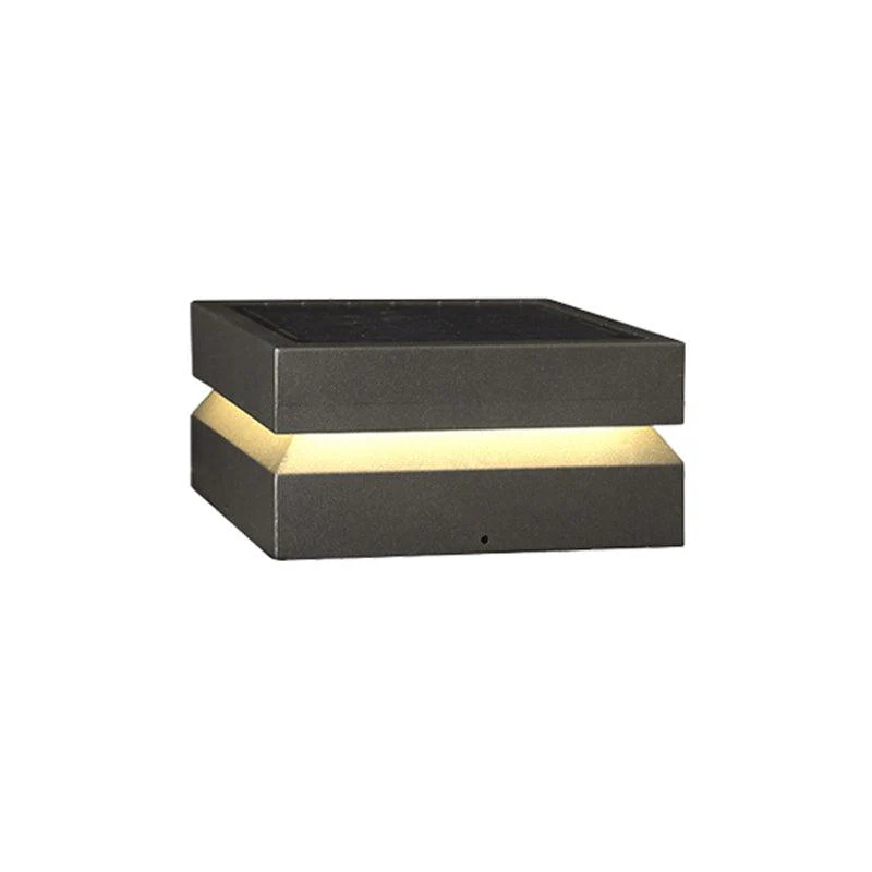 Уличный светильник Square Post Outdoor - модель A, проводная версия, 30см x 30см x 15см, тёплый свет