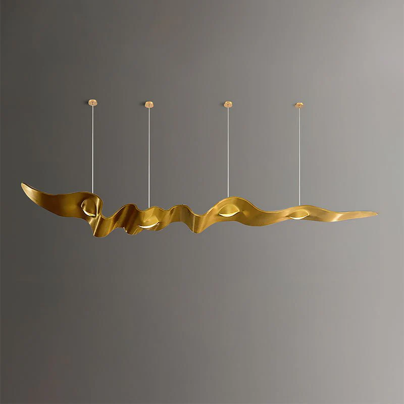 Люстра Gold Ribbon - ∅190см x 150см, золотой, теплый свет