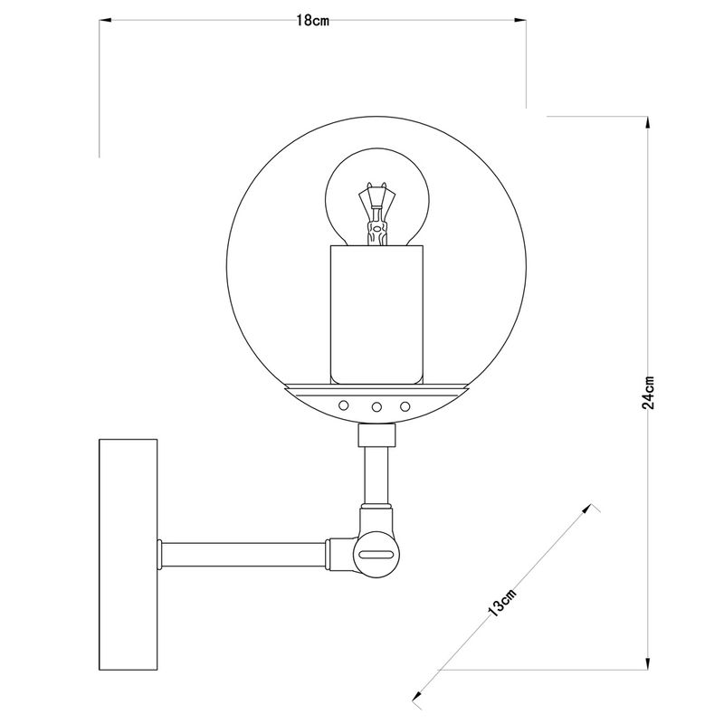 Бра Arte Lamp A1664 A1664AP-1BK