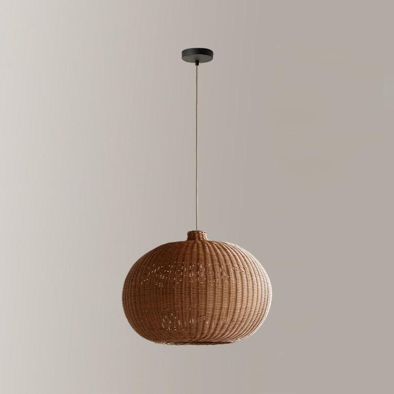 Подвесной светильник Vintage Rattan - ∅48см x 20см, коричневый
