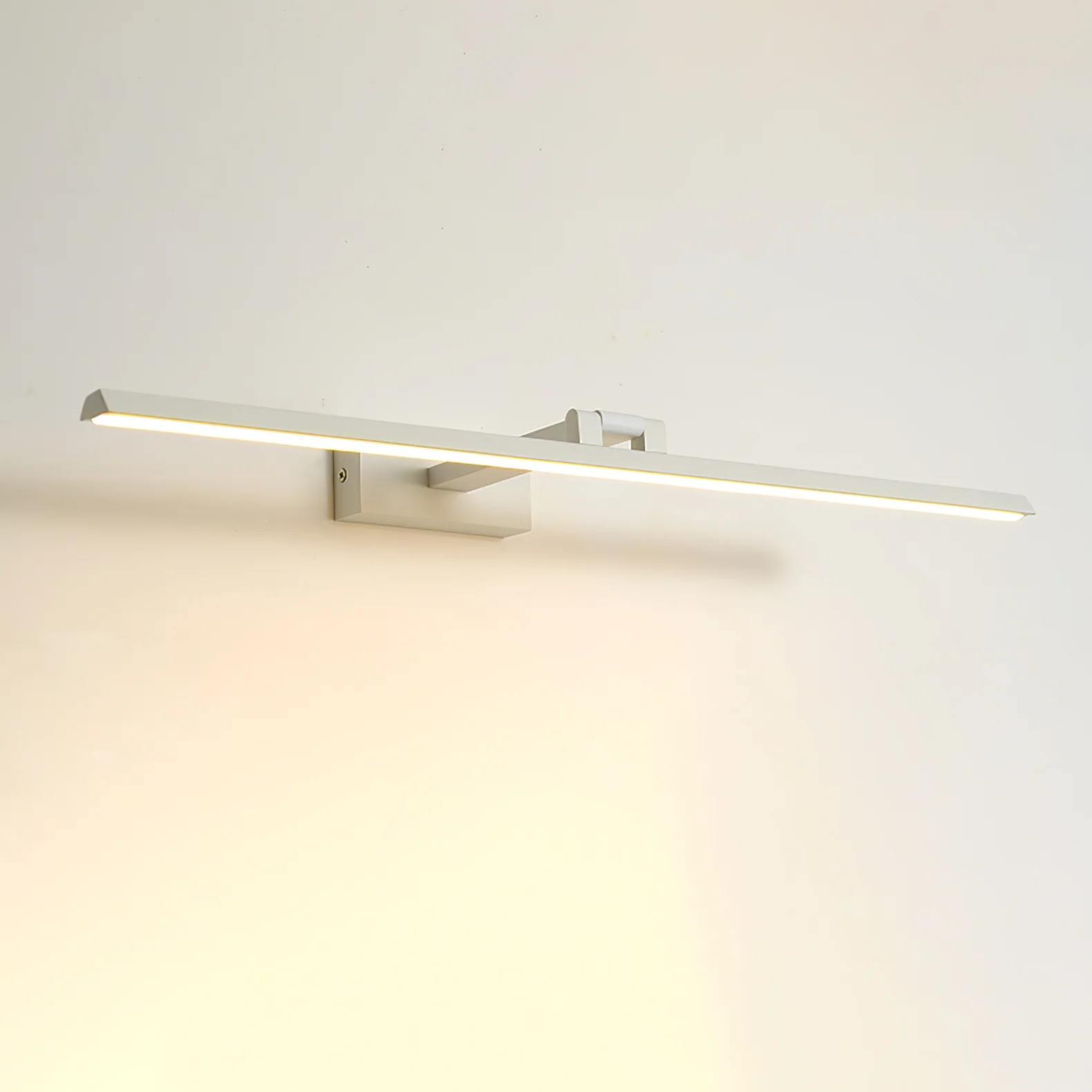 Настенный светильник Linear Bathroom - ∅80см x 6см, черный, теплый свет