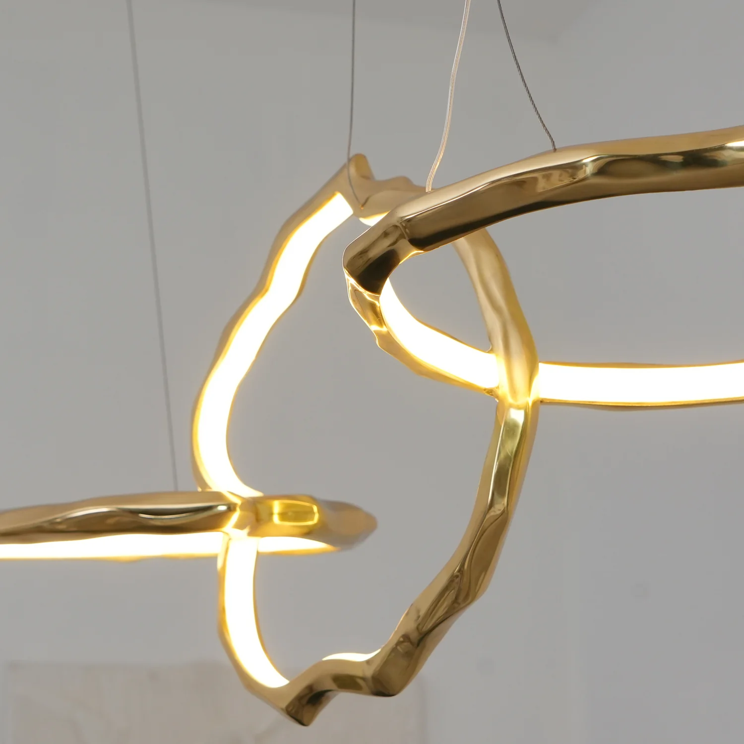 Люстра Cloud Rings Series Brass - ∅823см x 244см x 138см, золотой, белый, теплый свет
