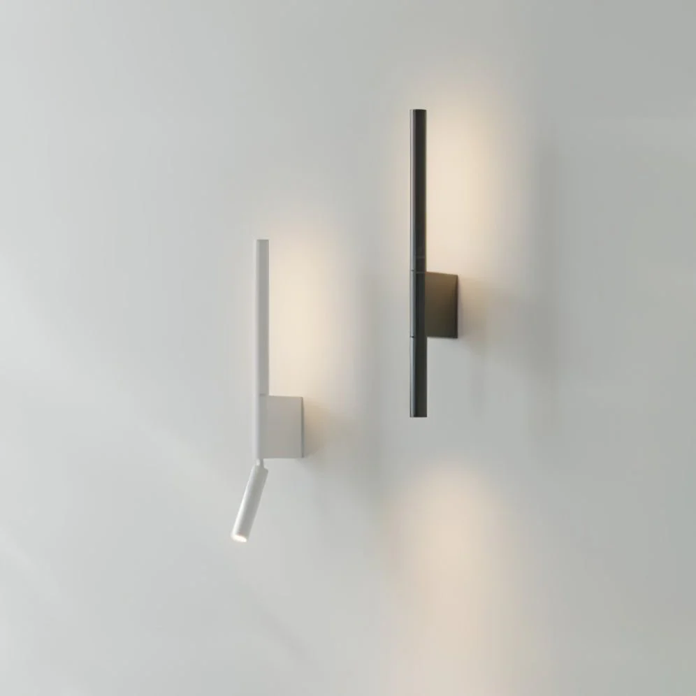 Настенный светильник Canut LED - ∅6см x 43см, черный, теплый свет