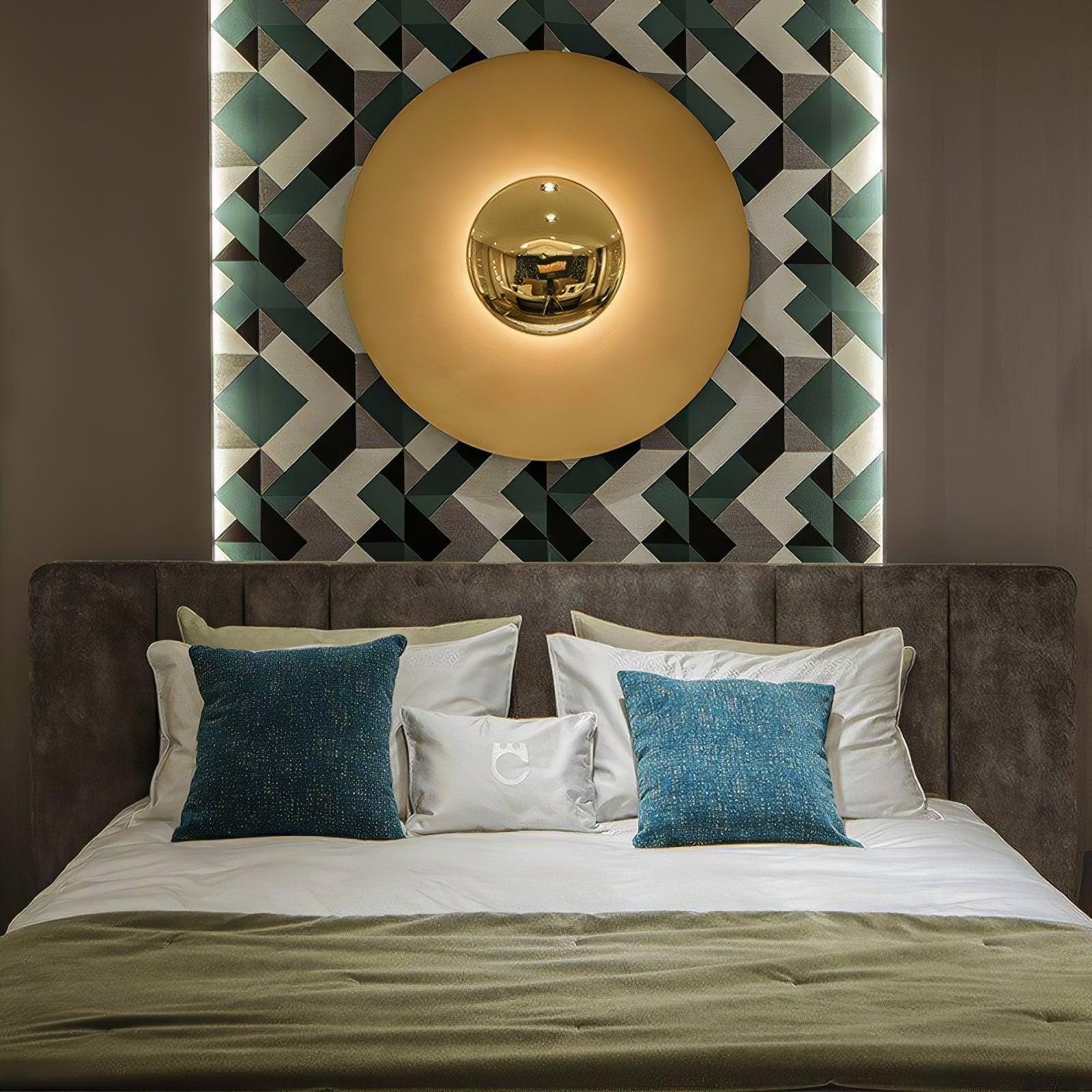 Simplicity Glow Wall Light - ∅ 15.7″ x H 15.7″ Set of 2 / White & Antique copper / Warm Light