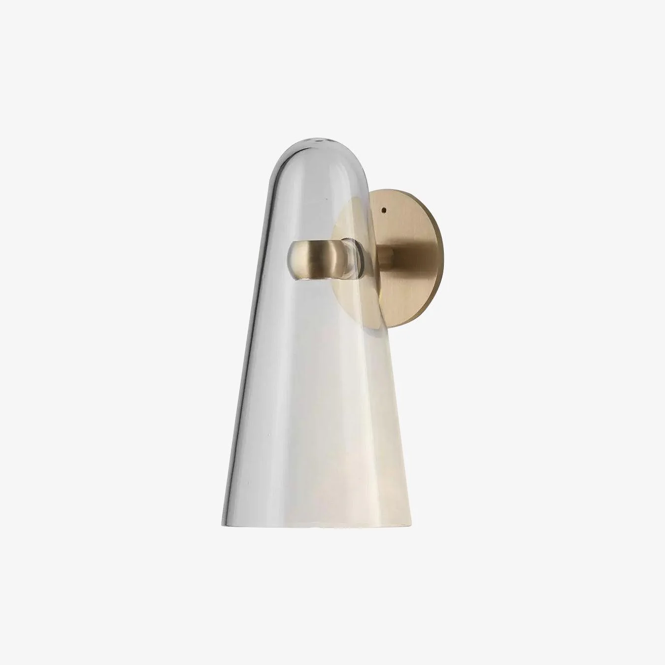Настенный светильник Conical Glass - ∅13см x 26см, золотой, белый, теплый свет