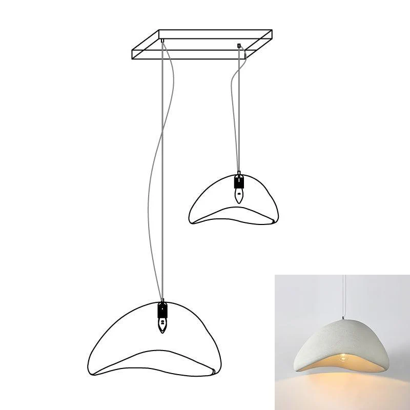 Люстра Khmara Halia Combination A - ∅40см x 22см + ∅60см x 33см, серый, длинное крепление