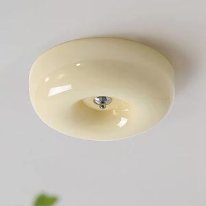 Потолочный светильник Swirl Glass - ∅46см x 10см, кофе, хром, теплый свет