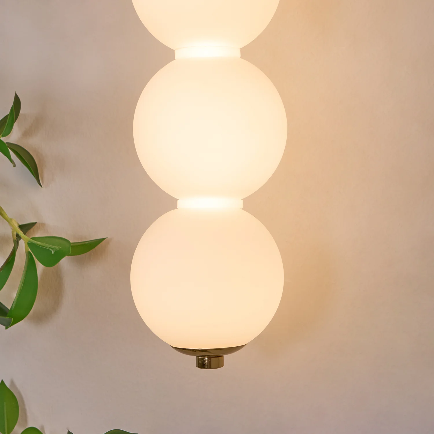 Abacus Wall Lamp - Set of 2 / Gold & Plastic ball / Warm White