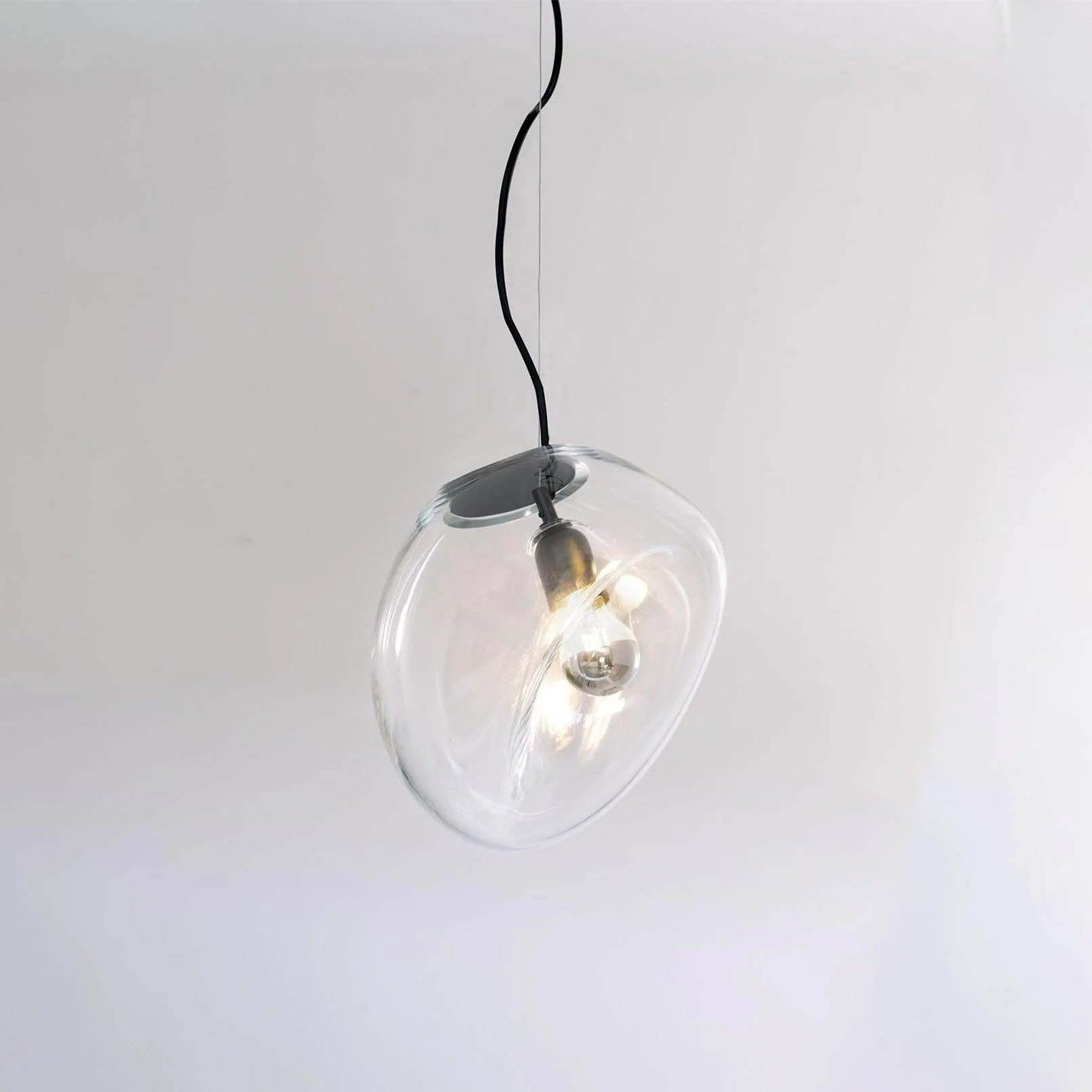 Подвесной светильник Suspended Water Drop - ∅30см x 150см, коньячный