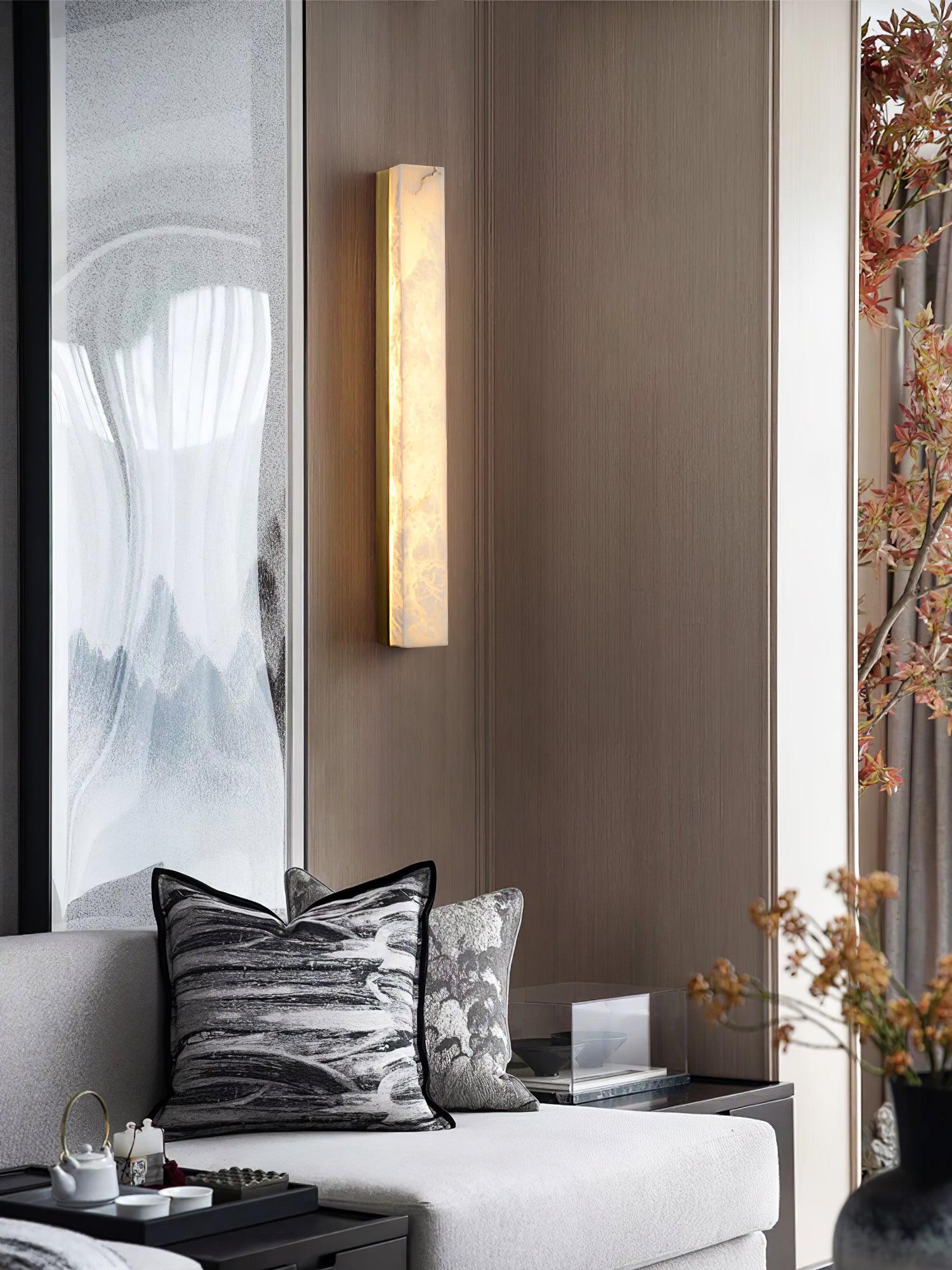 Emerson Wall Lamp - ∅ 2.4″ x H 31.5″ / Dia 6cm x H 80cm Set of 2 / Black & White / Warm Light