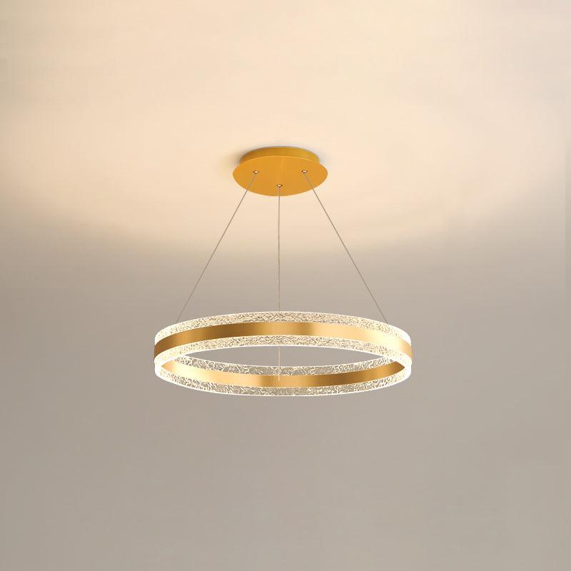Люстра Modern Circle LED - один уровень ∅60см х 120см, белый, диммер, пульт ДУ