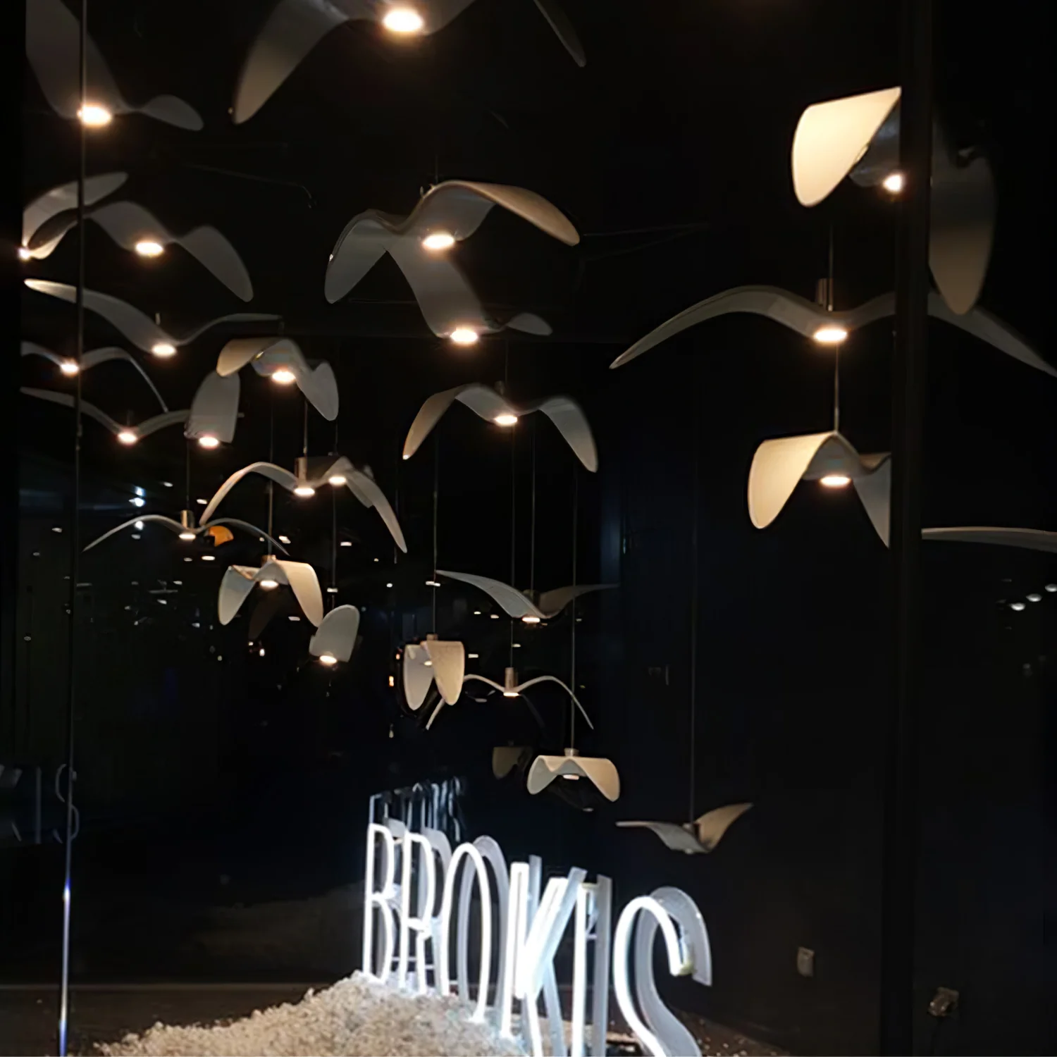 Подвесной светильник Aviara LED - ∅38см x 8см, черный, смола, нейтральный свет