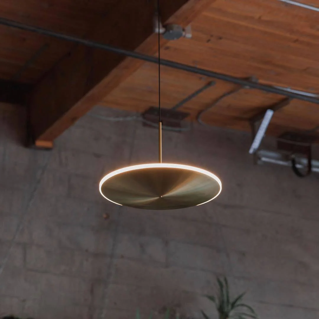Подвесной светильник Chrona Dish - ∅30см x 20см, медь, горизонтальный
