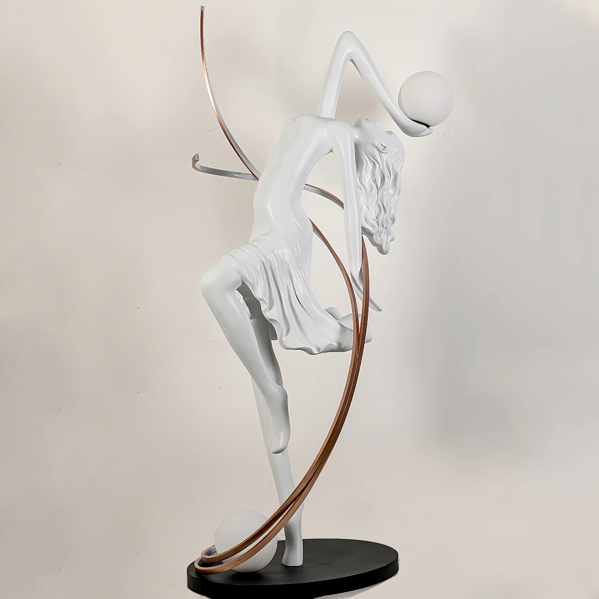 Торшер Misha Goddess Statue - ∅79см x 178см, розовый, диммер, пульт ДУ