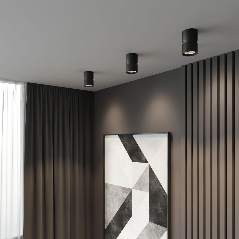 Светильник накладной светодиодный Elektrostandard Kayo 12W 4000К чёрный 25049/LED