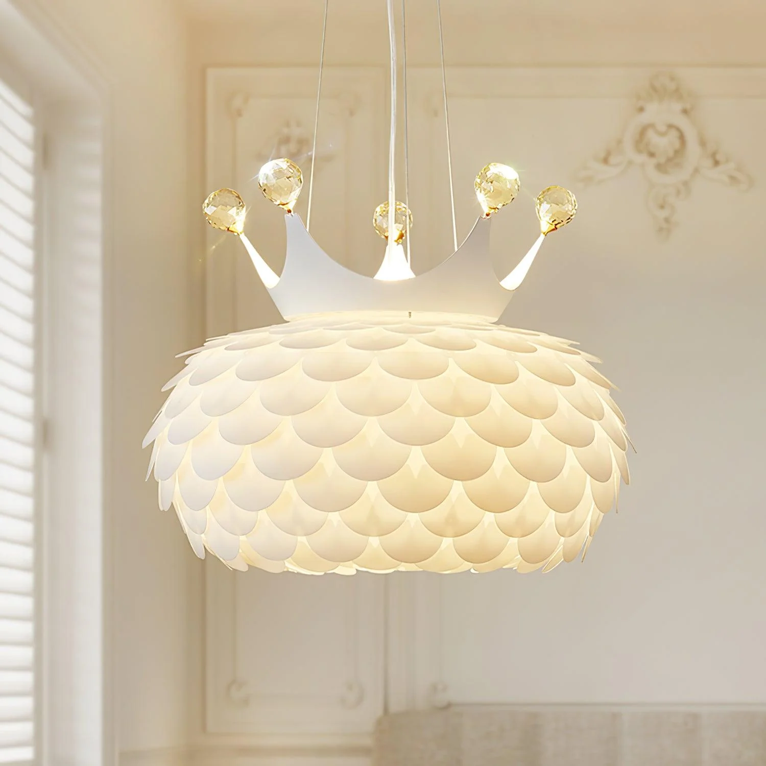 Подвесной светильник Aluvia Crown - ∅45см x 59см, золотой