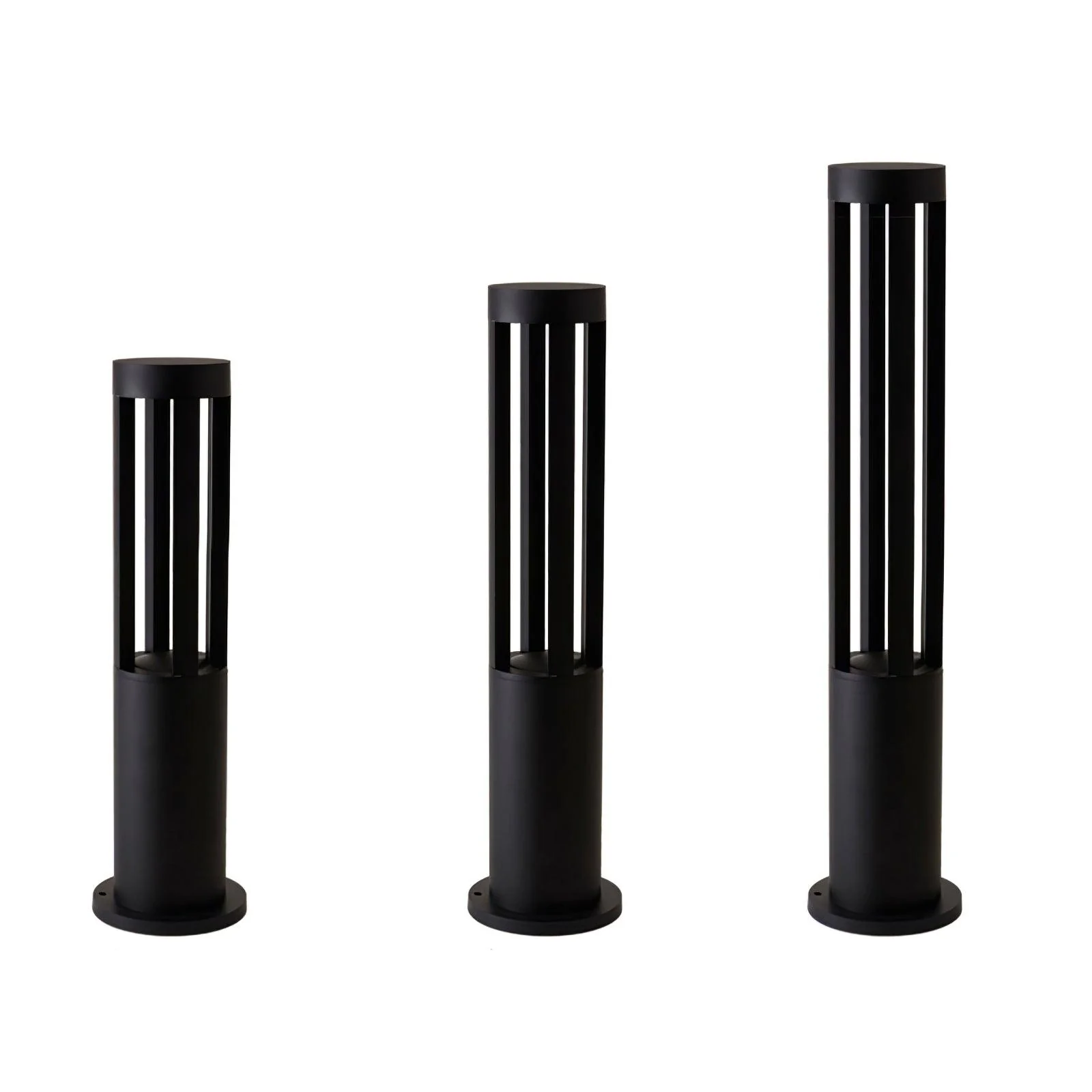 Уличный светильник Black Cylindrical Garden - ∅11см x 40см, черный, теплый свет