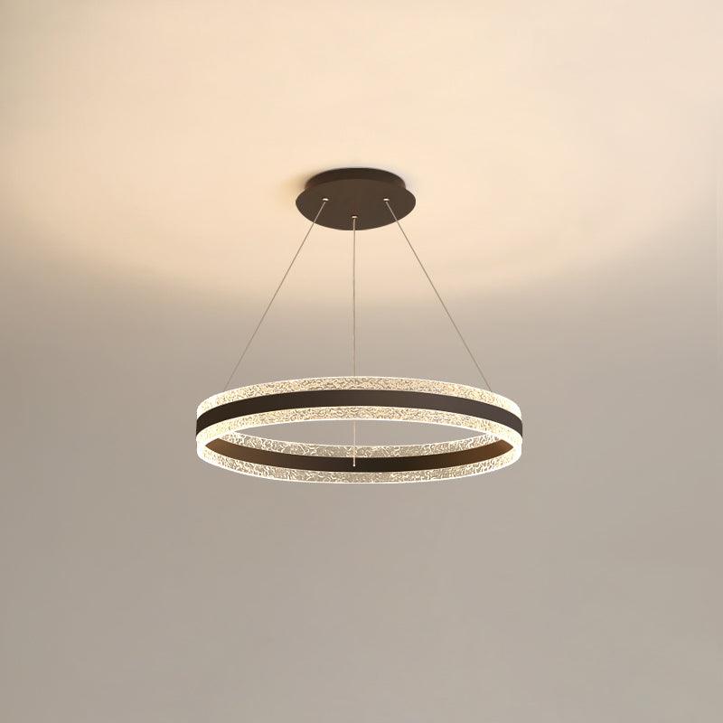 Люстра Modern Circle LED - один уровень ∅60см х 120см, белый, диммер, пульт ДУ