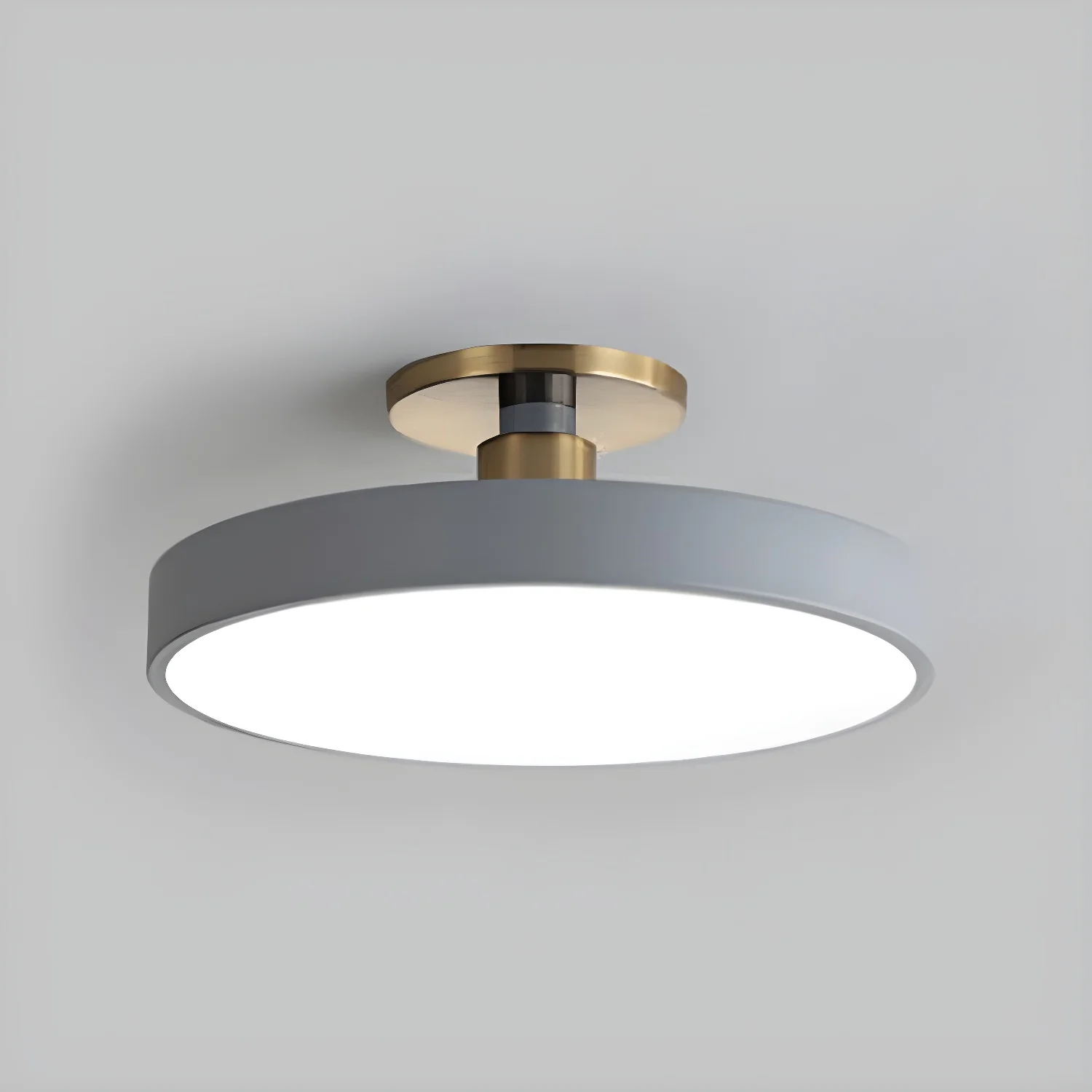 Потолочный светильник Isla Flush Mount - ∅30см x 13см, черный, теплый свет
