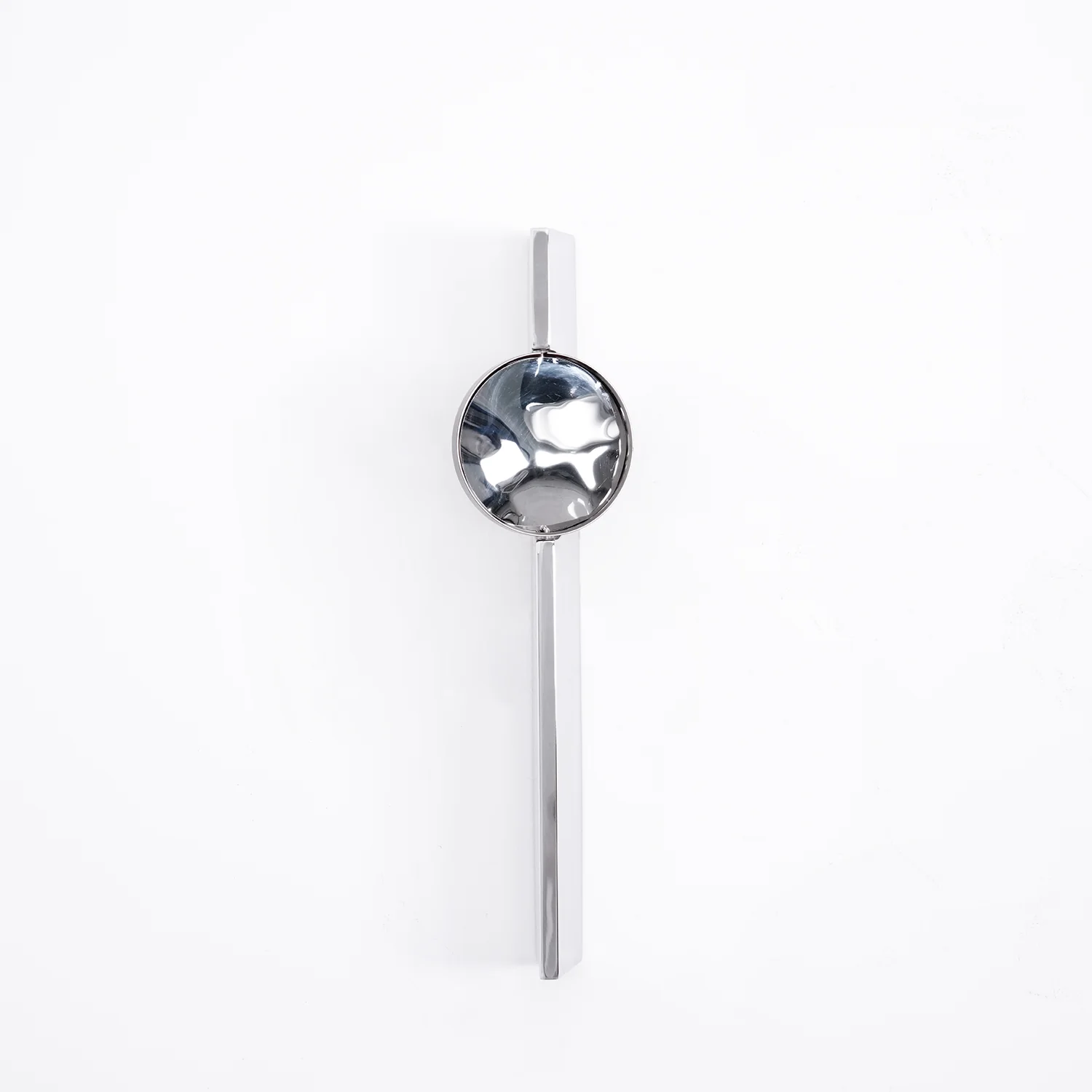 Creative Light And Shadow Wall Lamp - 2-Lights: ∅ 4.1″ x H 14.9″ Set of 2 / Chrome & Black / Warm Light