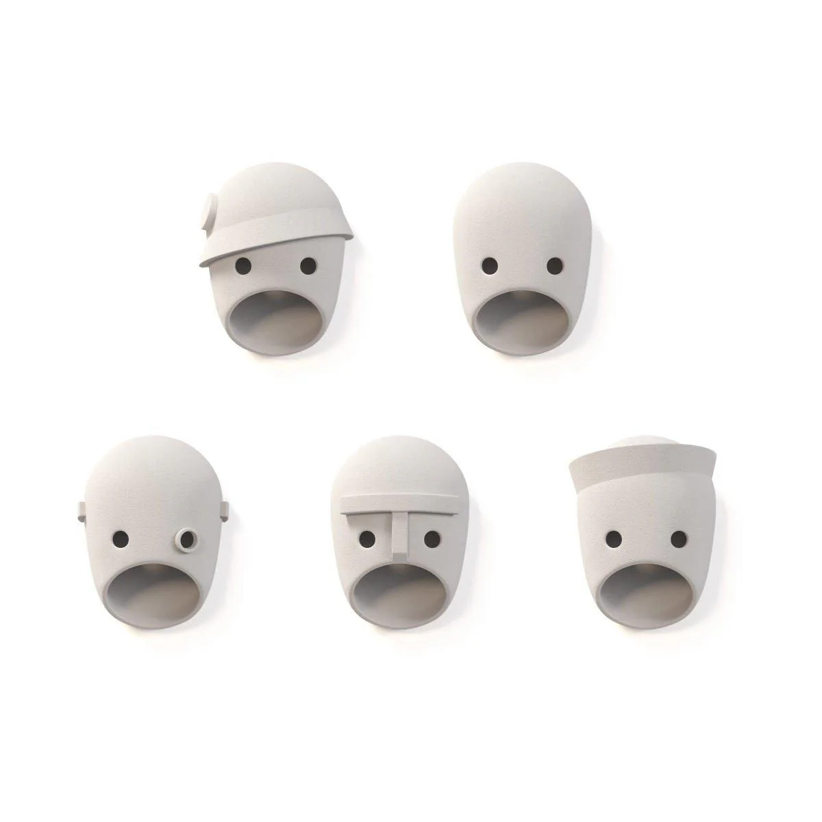 Mask Wall Light - Glen ∅ 7.1″ x H 8.7″ Set of 2 / Light Grey